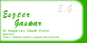 eszter gaspar business card