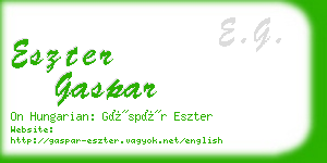 eszter gaspar business card